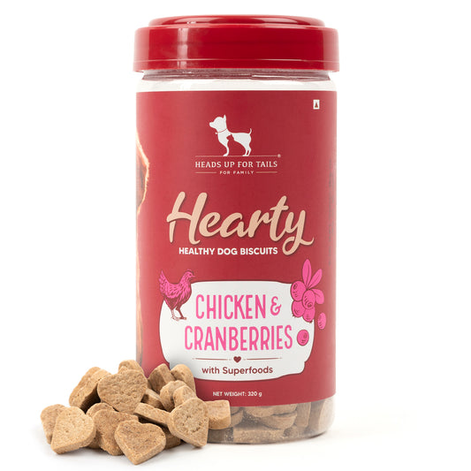 Hearty Dog Biscuits Chicken & Cranberries Grain-Free 320g