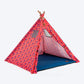 HUFT Heart To Heart Teepee Tent - Blue & Red - Heads Up For Tails