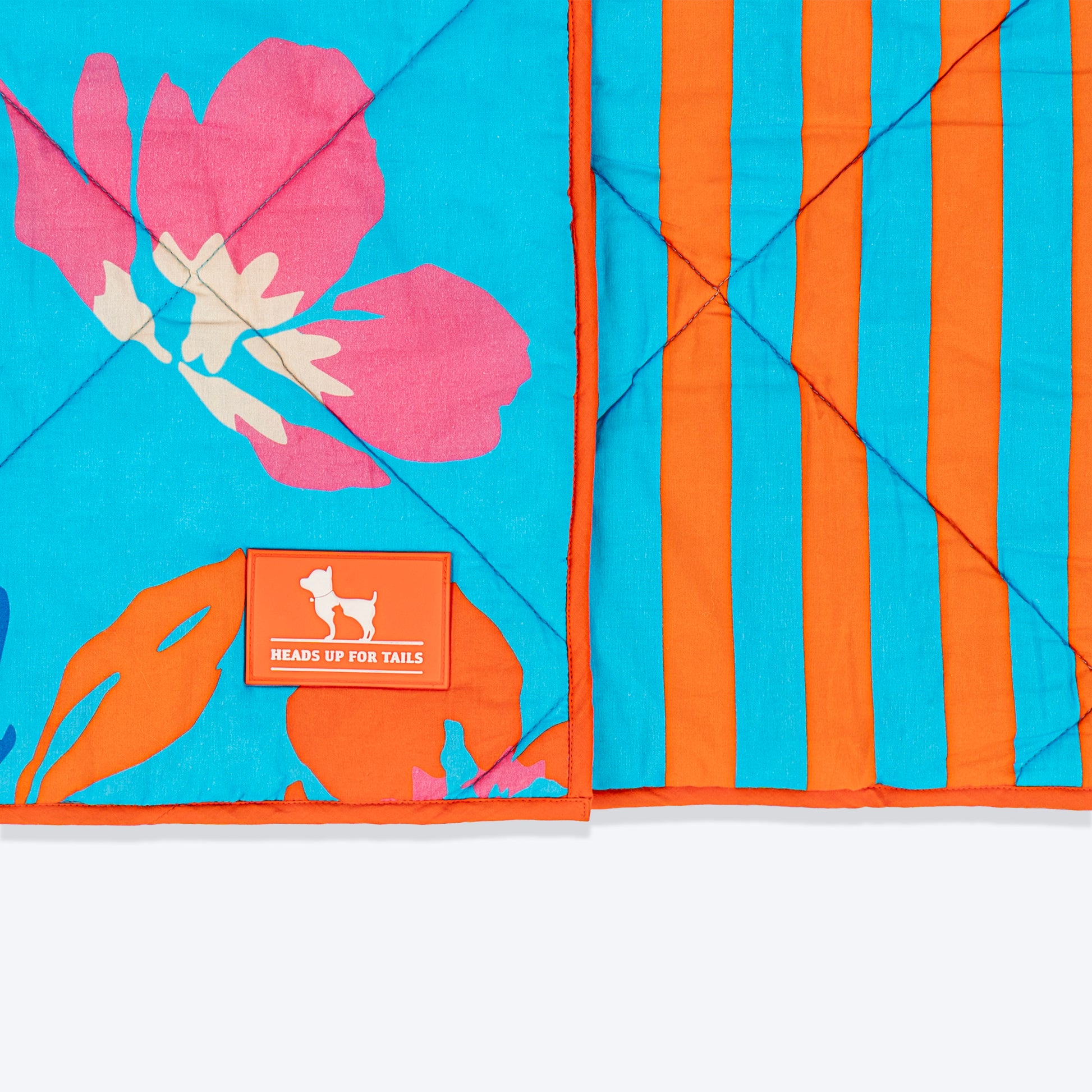 HUFT Summer Bloom Blanket For Dog & Cat - Blue - Heads Up For Tails