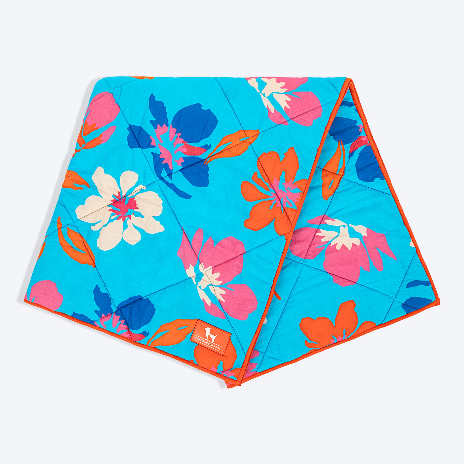 HUFT Summer Bloom Blanket For Dog & Cat - Blue - Heads Up For Tails