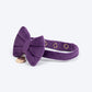 HUFT Regal Luxe Bow Tie With Strap For Cat - Purple