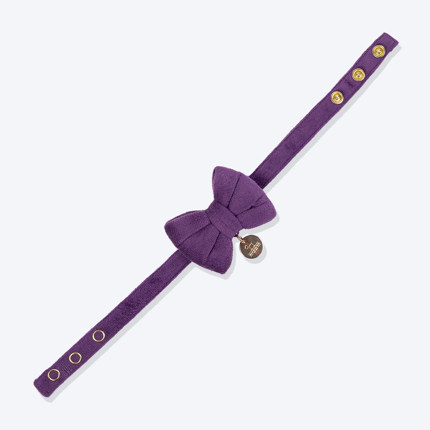 HUFT Regal Luxe Bow Tie With Strap For Cat - Purple