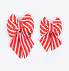 HUFT Merry Stripes Bow Tie for Dog - Red & White - Heads Up For Tails