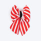 HUFT Merry Stripes Bow Tie for Dog - Red & White