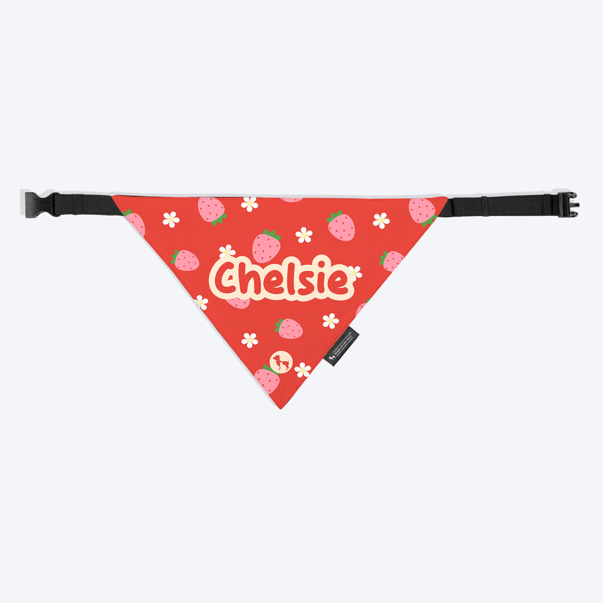 HUFT Personalised Berrylicious Bandana For Dog - Red & Pink