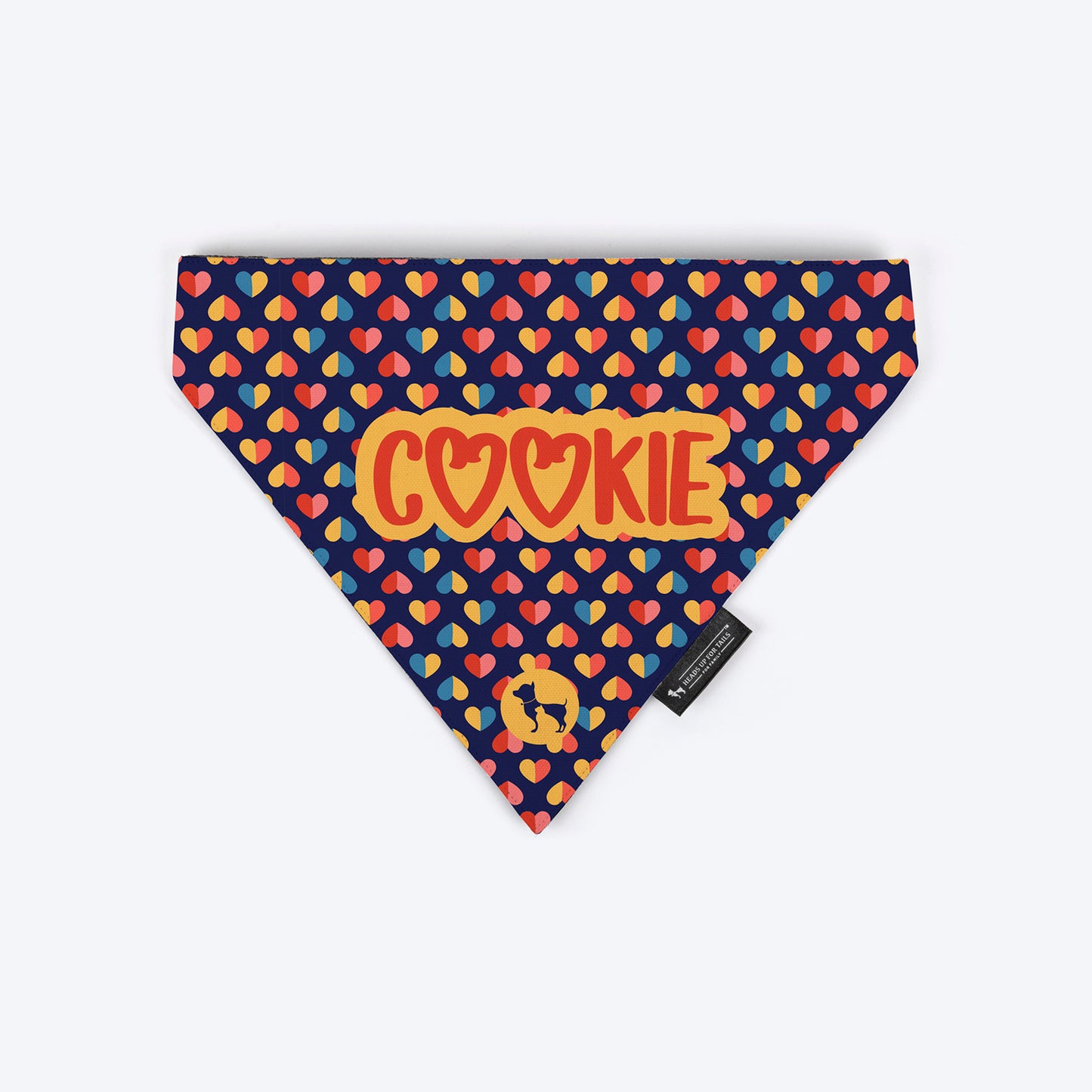 HUFT Love Struck Personalised Dog Bandana - Navy Blue