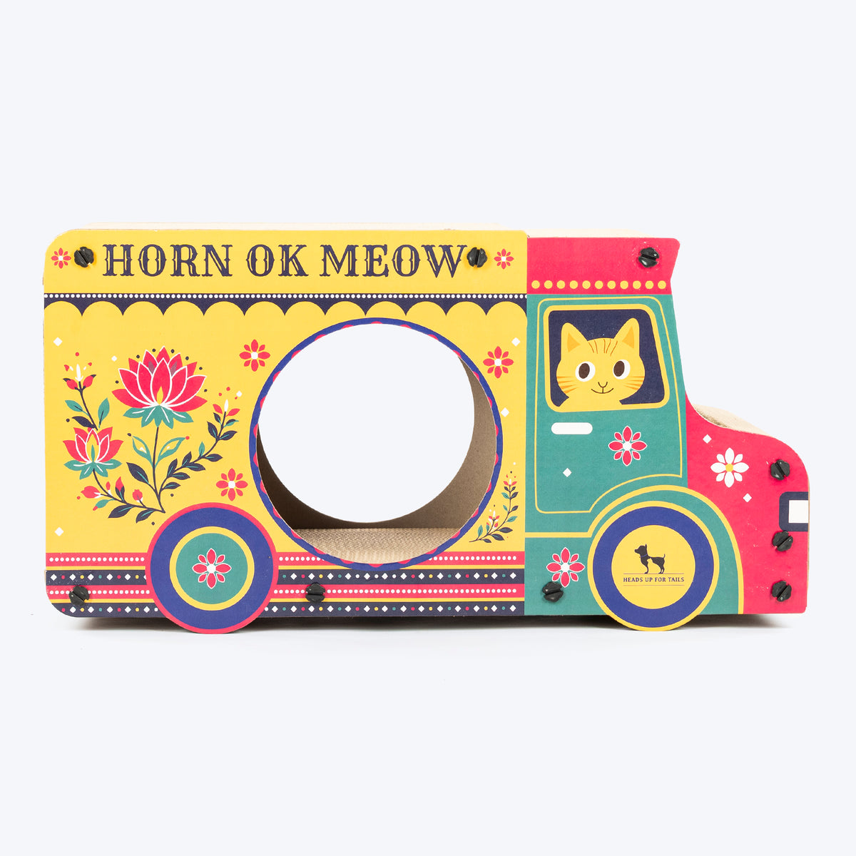 HUFT Horn OK Purr Scratcher For Cat - Multicolor