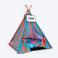 HUFT Personalised Summer Bloom Teepee Tent Bed For Dog & Cat - Blue - Heads Up For Tails