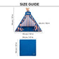 HUFT Personalised Happy Stripes Teepee Tent Bed For Dog & Cat - Navy & Peach - Heads Up For Tails