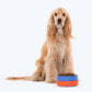 HUFT Dual Color Fun Melamine Bowl For Pets (Blue & Orange) - Heads Up For Tails