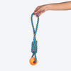 HUFT Tuggables Tug Twister Rope Toy For Dog - Blue & Orange - Heads Up For Tails
