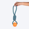 HUFT Tuggables Tug Twister Rope Toy For Dog - Blue & Orange - Heads Up For Tails