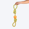 HUFT Tuggables Twisted Tug & Ball Rope Toy For Dog - Yellow & Orange - Heads Up For Tails