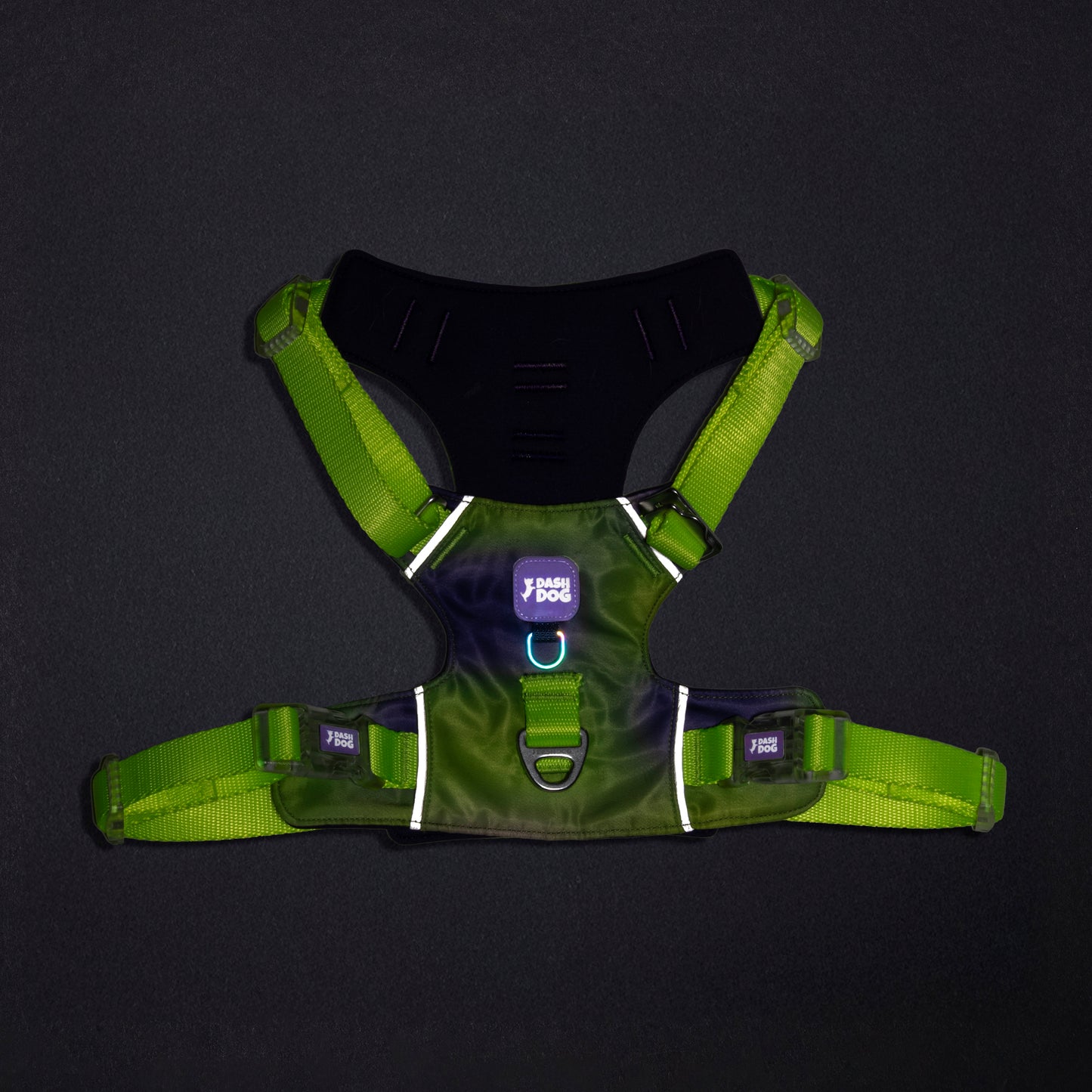 Dash Dog Neon Fusion Outdoor Ease Harness For Dog - Neon Green