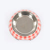 HUFT Gingham Feast Melamine Bowl With Steel Inserts For Cat - Red & White