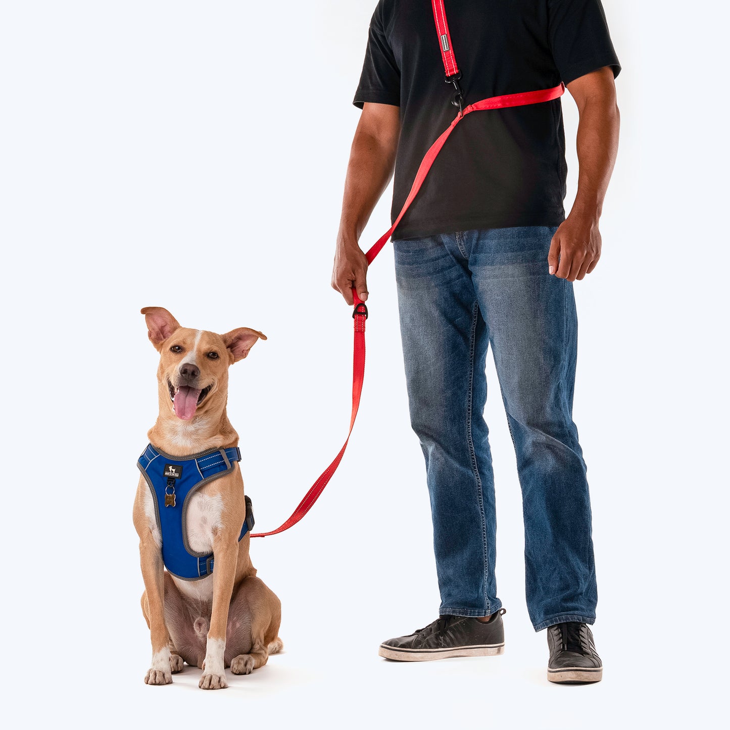 HUFT Reflective Multi-purpose Leash For Dog - Red (2.5 meters) - Heads Up For Tails