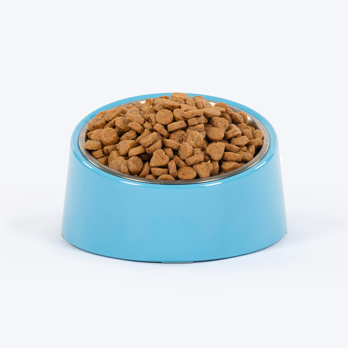 HUFT Melamine Slant Bowl With Steel Inserts For Dog - Light Blue