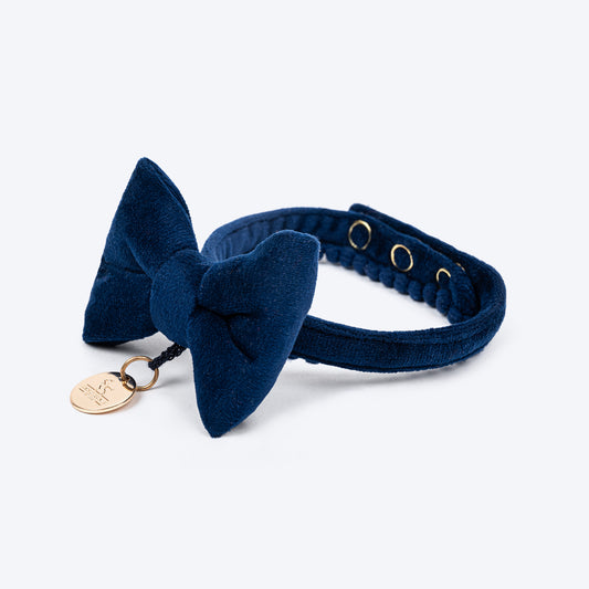 HUFT Merry Meowments Bow Tie With Strap For Cat - Royal Blue