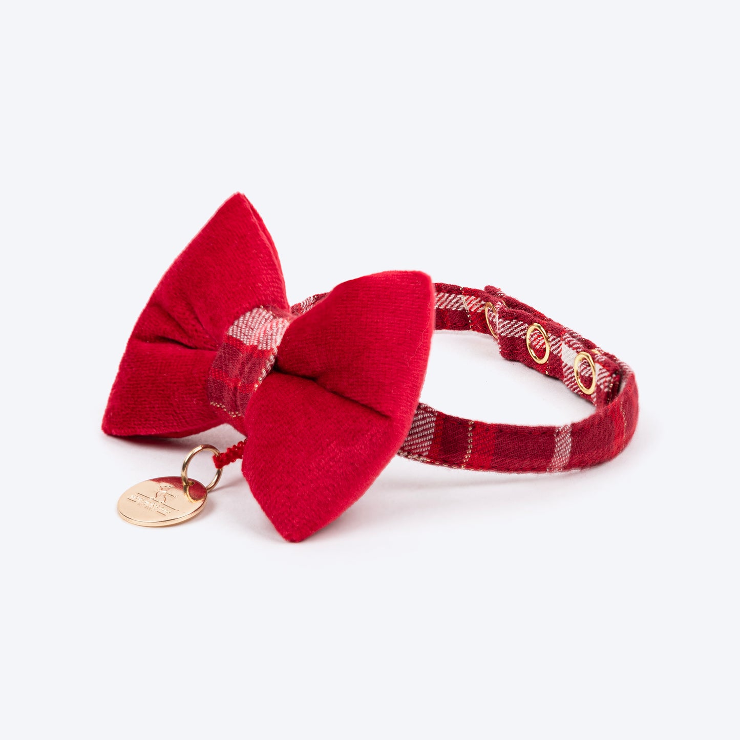 HUFT Merry Meowments Bow Tie With Strap For Cat - Red