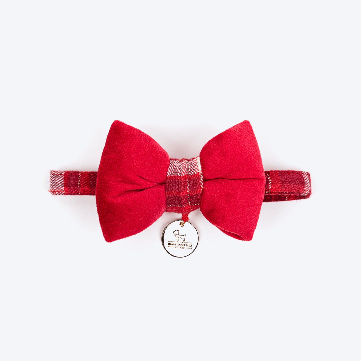 HUFT Merry Meowments Bow Tie With Strap For Cat - Red