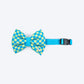 HUFT Pawsitevely Checked Bow Tie With Strap For Dog - Arctic Blue