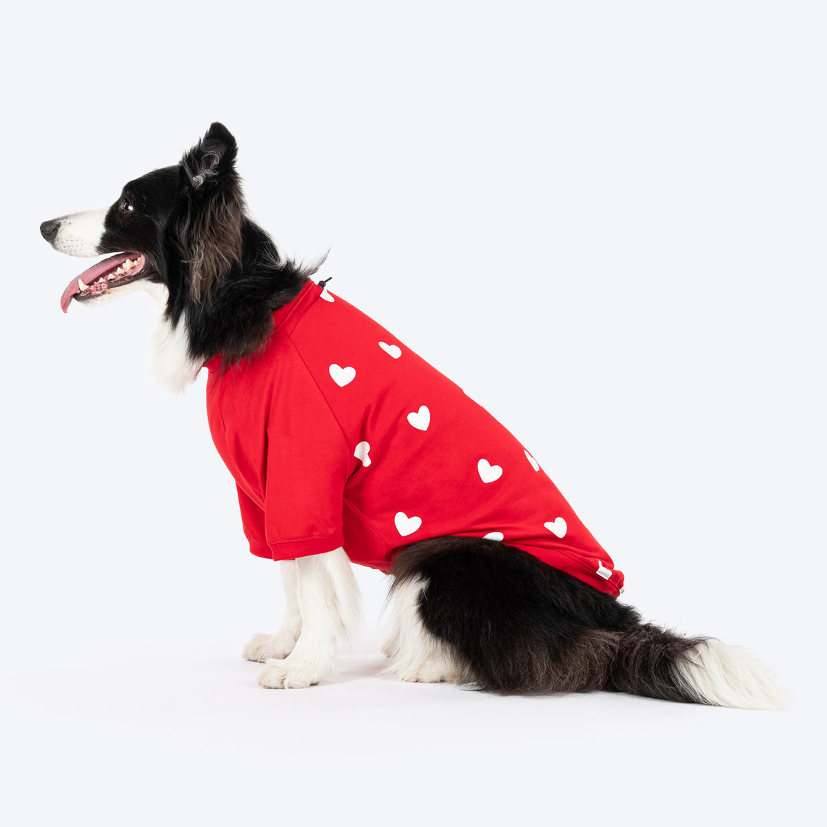 HUFT Lovers Printed T-Shirt For Dog - Red - Heads Up For Tails