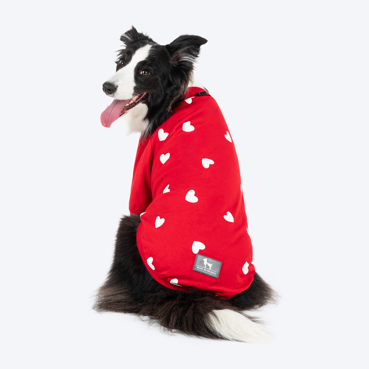 HUFT Lovers Printed T-Shirt For Dog - Red