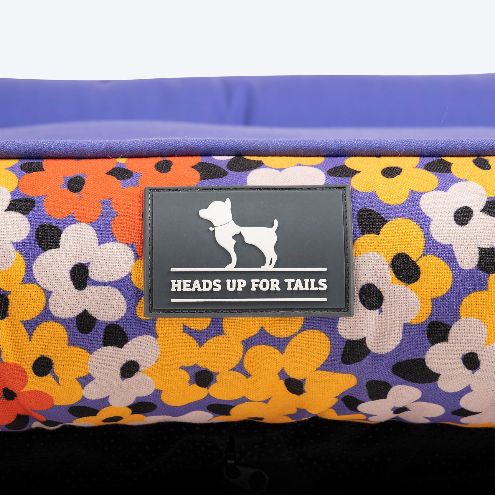 HUFT Personalised Misfit Meadow Lounger Dog Bed Purple Heads Up For