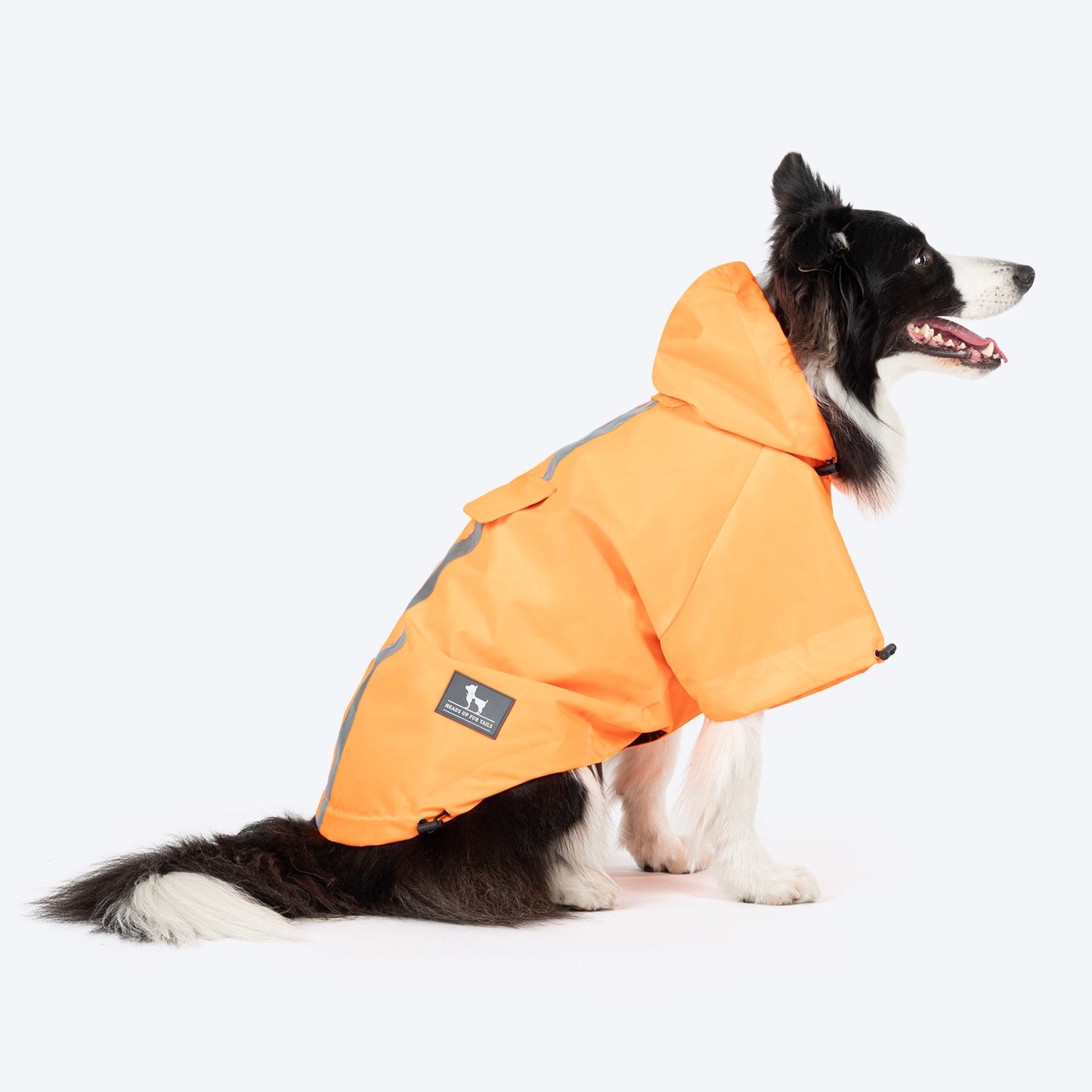 HUFT Magical Mist Raincoat With Harness Opening For Dog - Orange - Heads Up For Tails