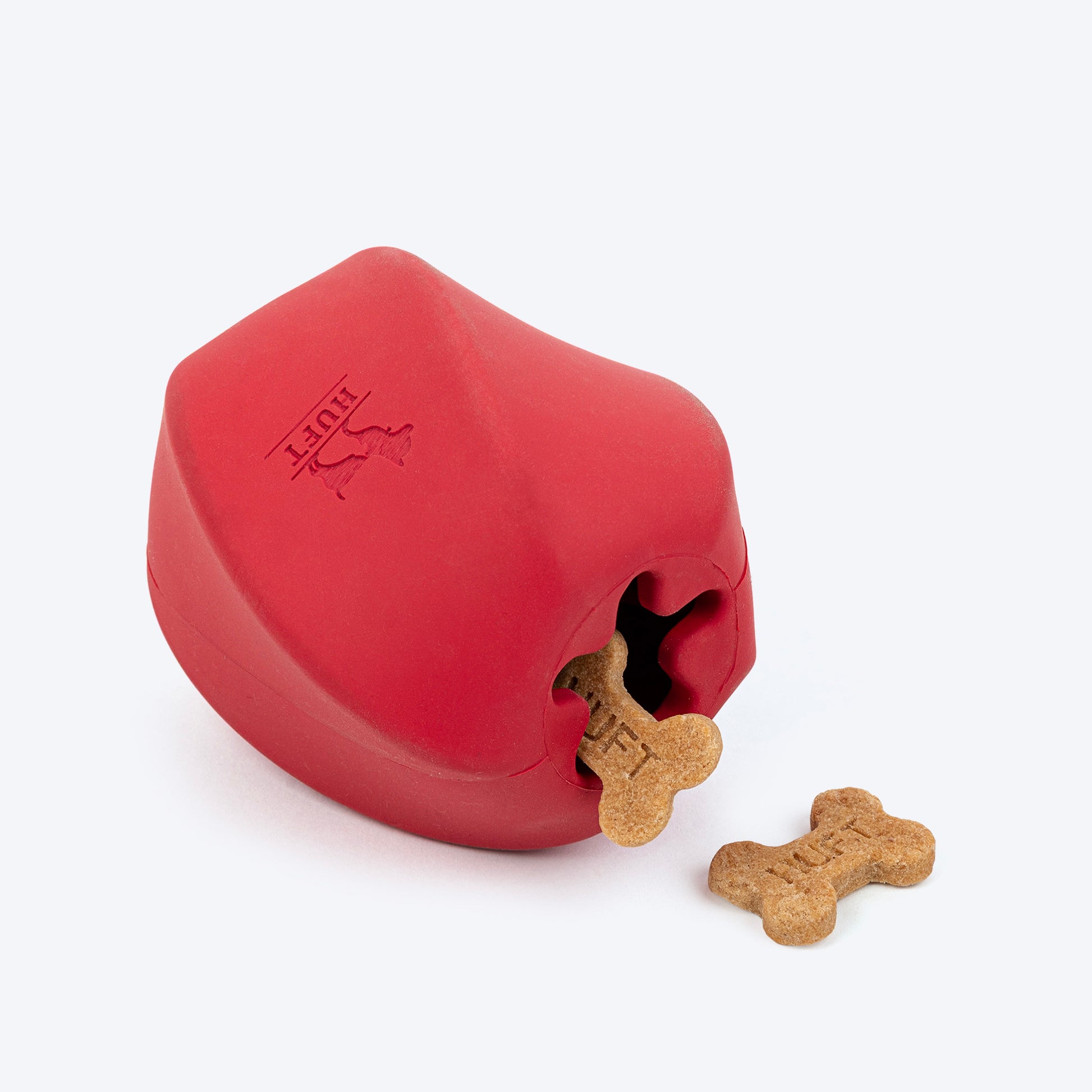 HUFT Chewtastic Treat Tumbler Chew Toy For Dog - Red - Heads Up For Tails