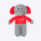 HUFT Lovey Dovey Squeaky Plush Toy For Dog - Grey & Red - Heads Up For Tails
