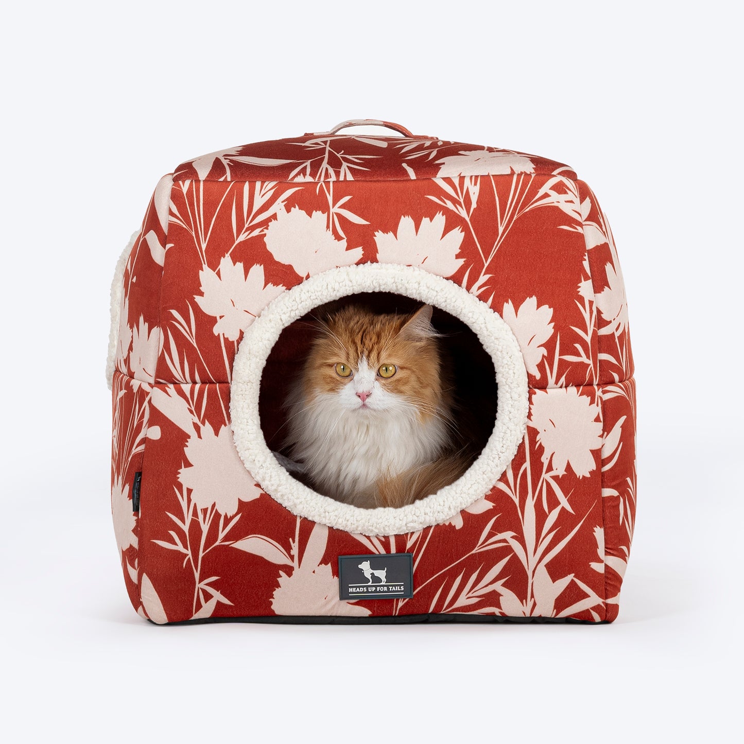 HUFT Petal Perfection Cat Tent Bed - Rust