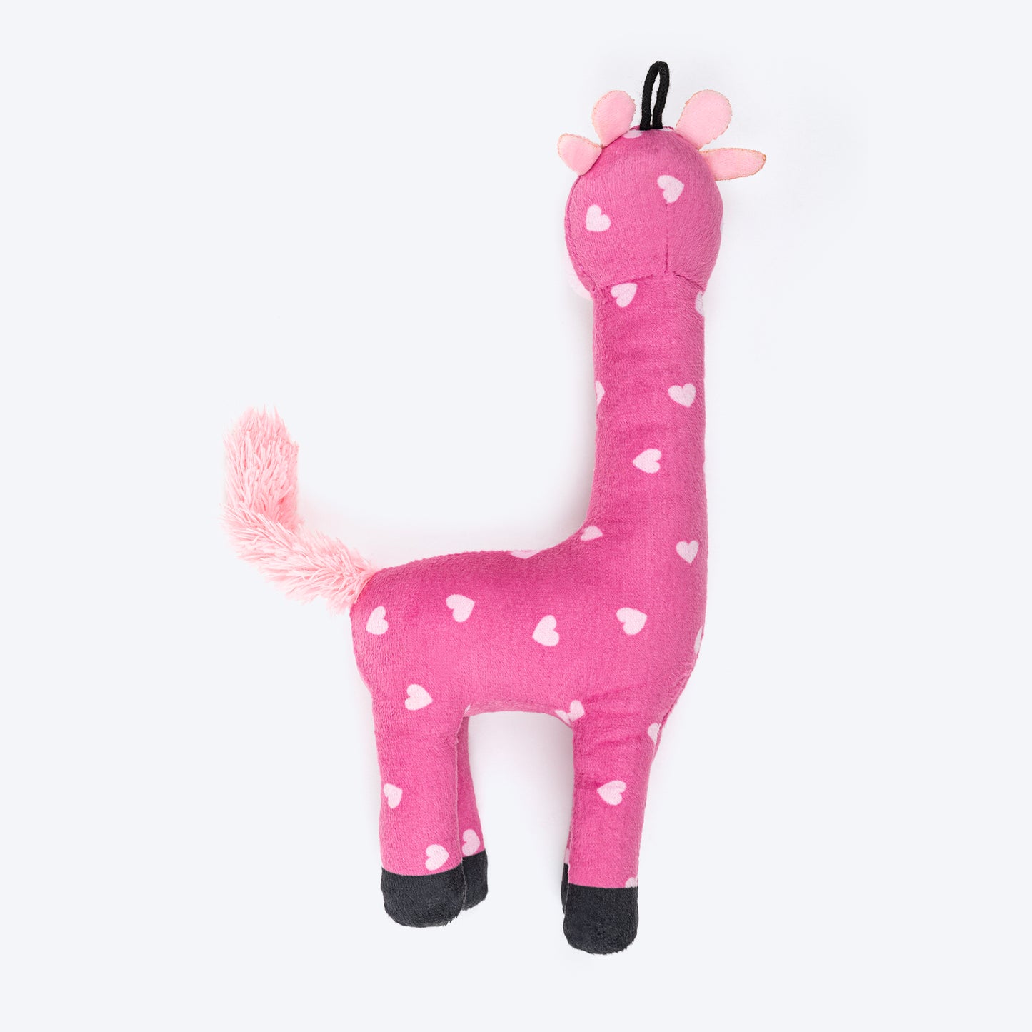 HUFT Love-A-Raffe Squeaky Plush Toy For Dog - Pink