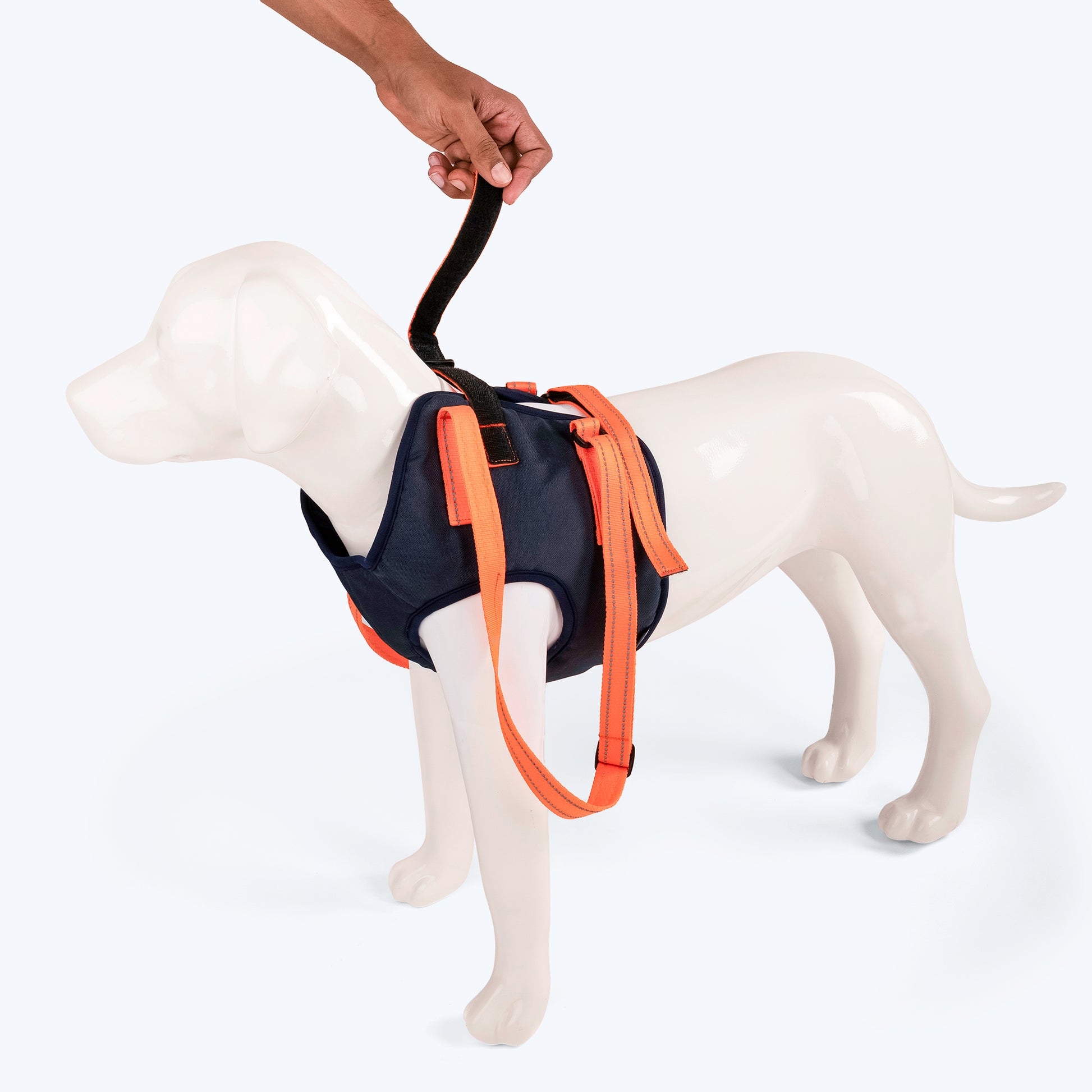 HUFT Trooper Front Leg Support Lift Harness For Dogs - Navy Blue - Heads Up For Tails