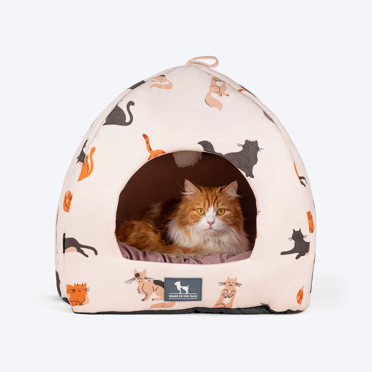 HUFT Whisker Wonderland Cat Tent Bed - Beige