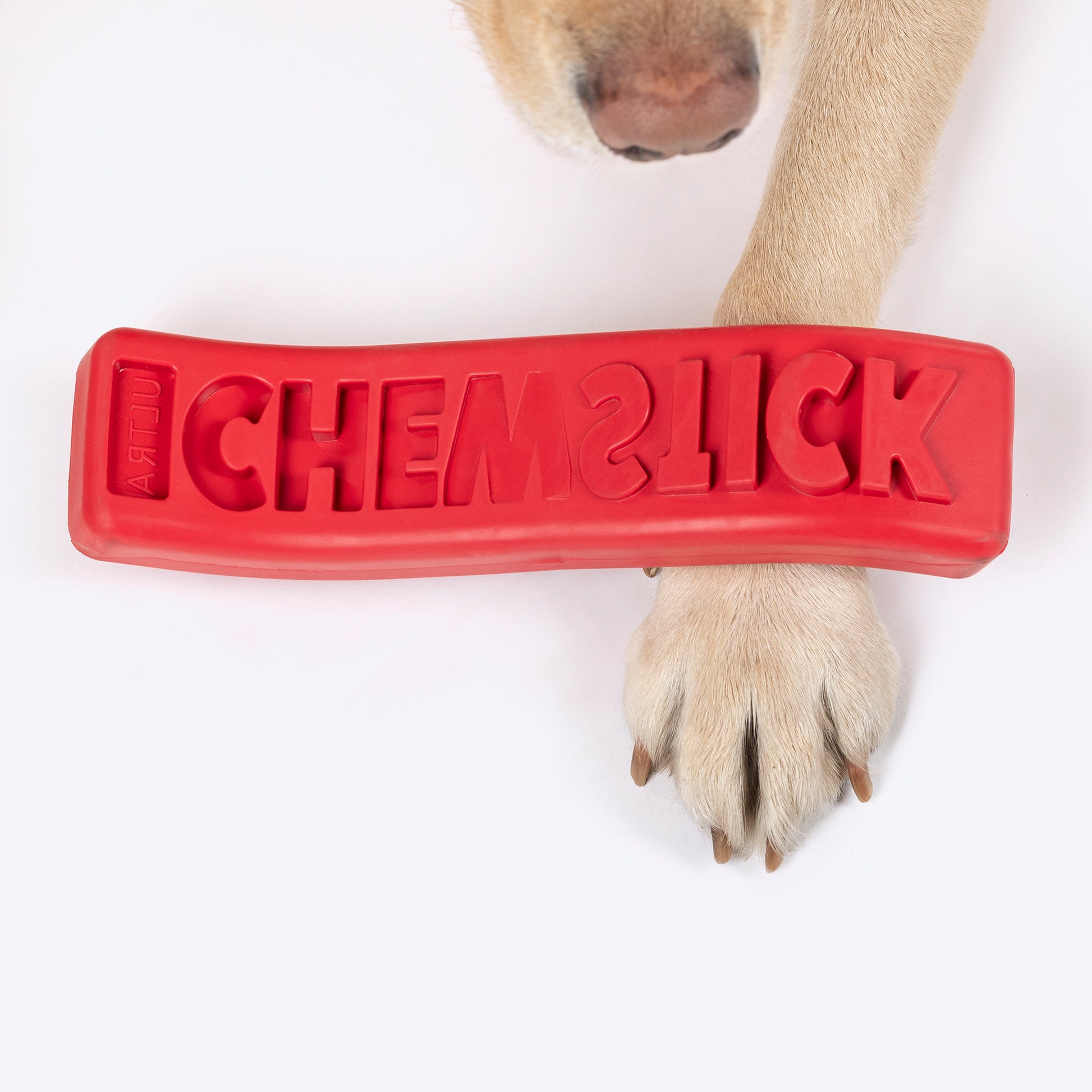 HUFT Chewtastic Chomp ’n’ Twist Chew Stick Toy For Dog - Red - Heads Up For Tails