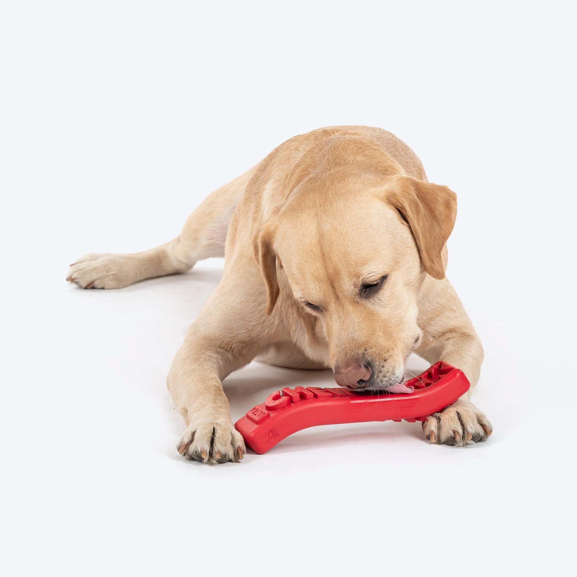 HUFT Chewtastic Chomp ’n’ Twist Chew Stick Toy For Dog - Red - Heads Up For Tails