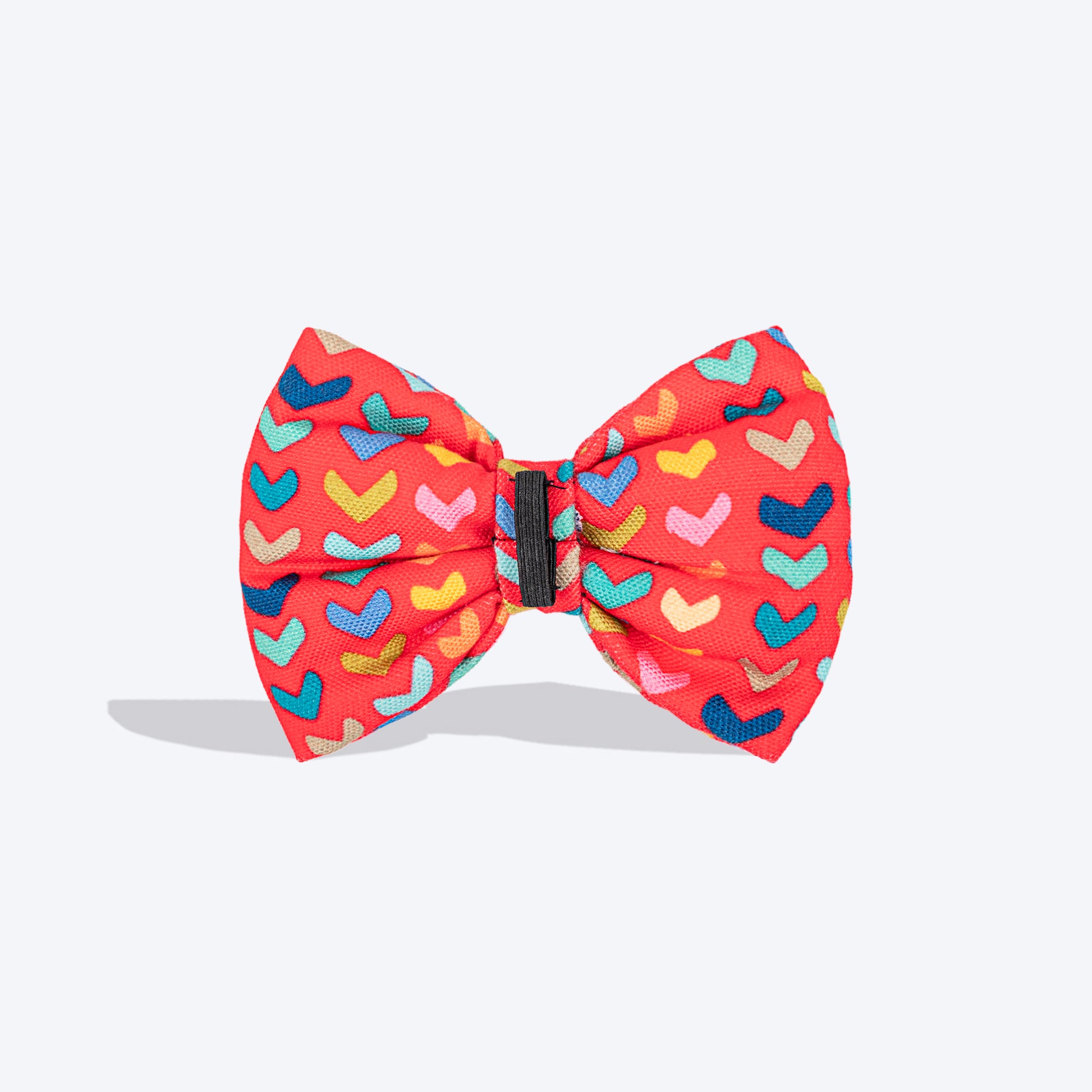 HUFT Heart to Heart Printed Bow Tie for Dog - Red - Heads Up For Tails