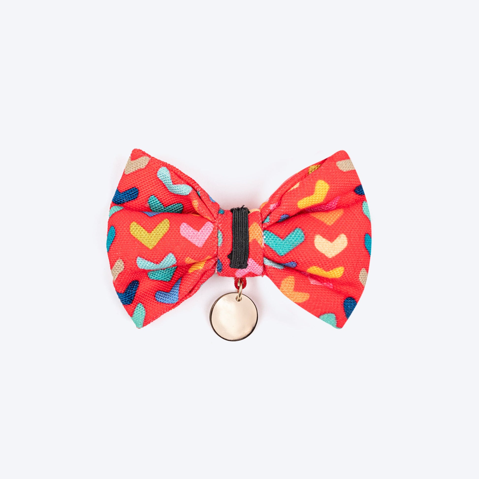 HUFT Heart to Heart Printed Bow Tie for Small Dog - Red - Heads Up For Tails