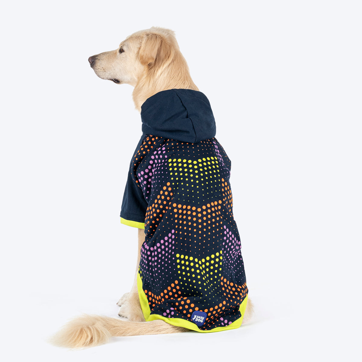 Dash Dog Super Strider Hoodie Sweatshirt For Dog - Navy Blue, Lightweight, Leash Opening