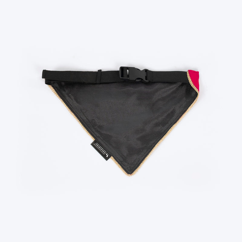 HUFT Shahi Brocade Bandana For Dog - Pink