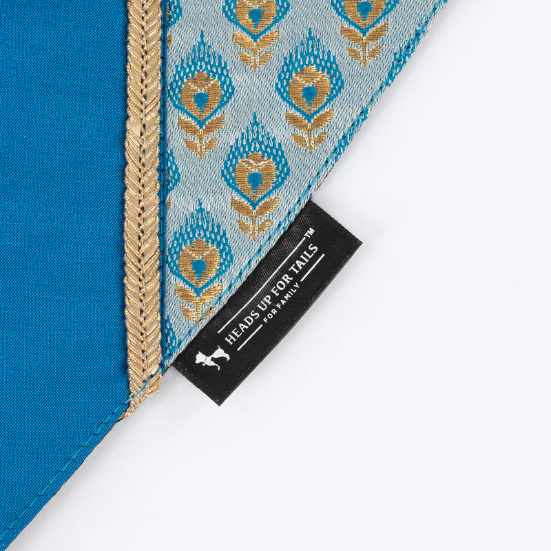 HUFT Regal Bloom Bandana For Dog - Blue