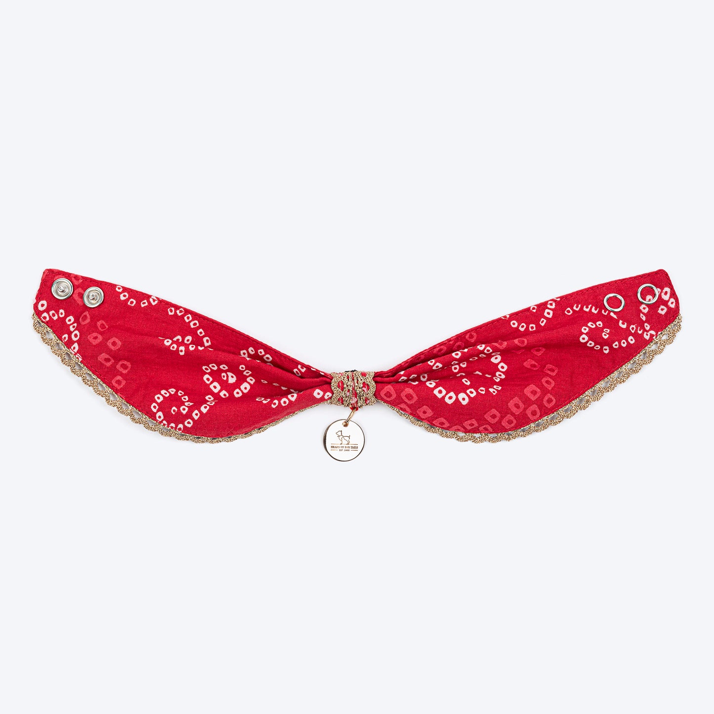 HUFT Bandhani Breeze Scarf For Dog & Cat - Red