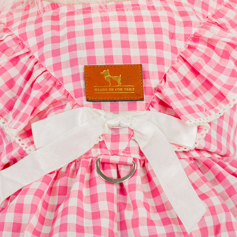 HUFT Check Charms Dress For Dog - Pink - Heads Up For Tails