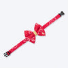 HUFT Bandhani Breeze Bowtie With Strap For Dog - Red - Heads Up For Tails