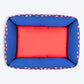 HUFT Cuddle Love Lounger Dog Bed - Red & Navy