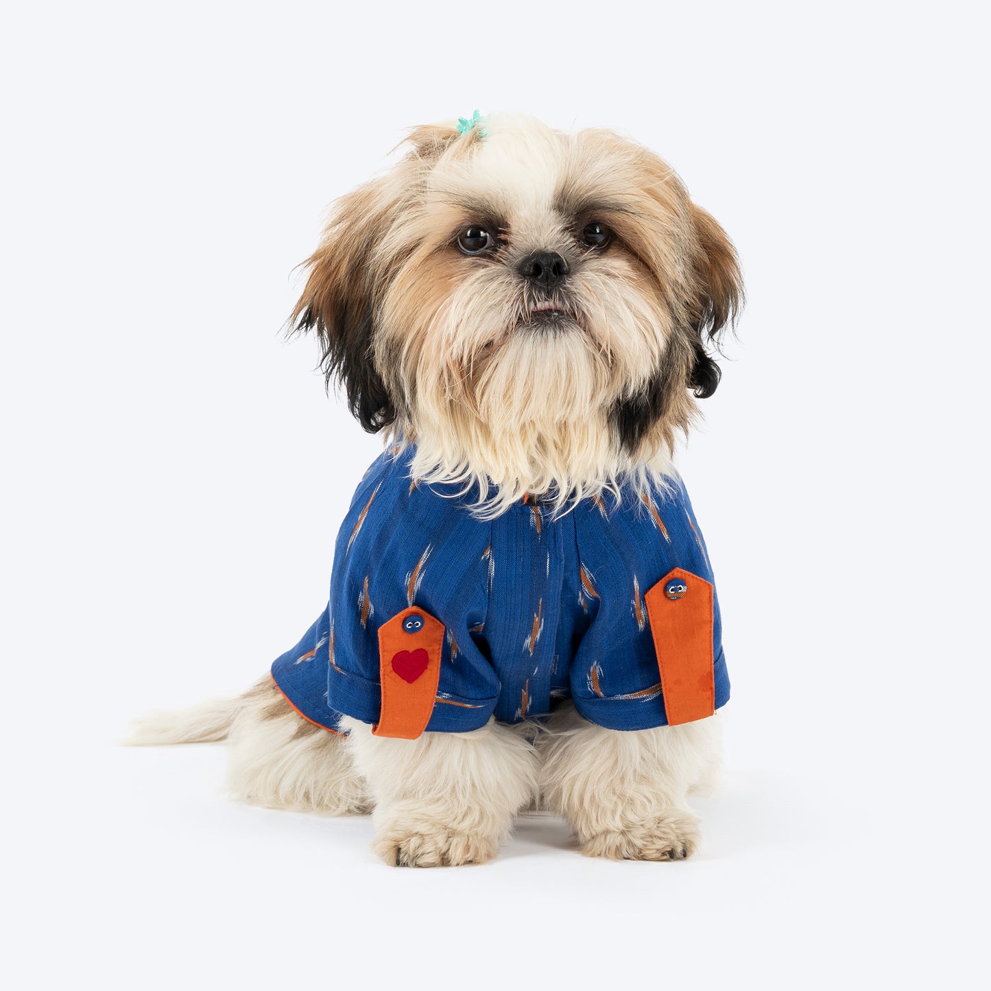 HUFT EthniPaw Ikat Kurta For Dog - Navy Blue