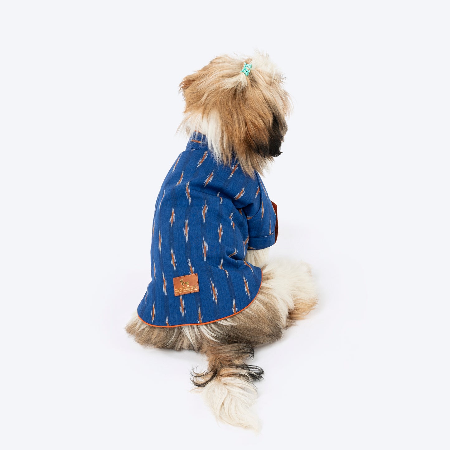 HUFT EthniPaw Ikat Kurta For Dog - Navy Blue