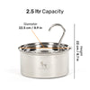 HUFT Stainless Steel Water Fountain For Dog & Cat - Heads Up For Tails