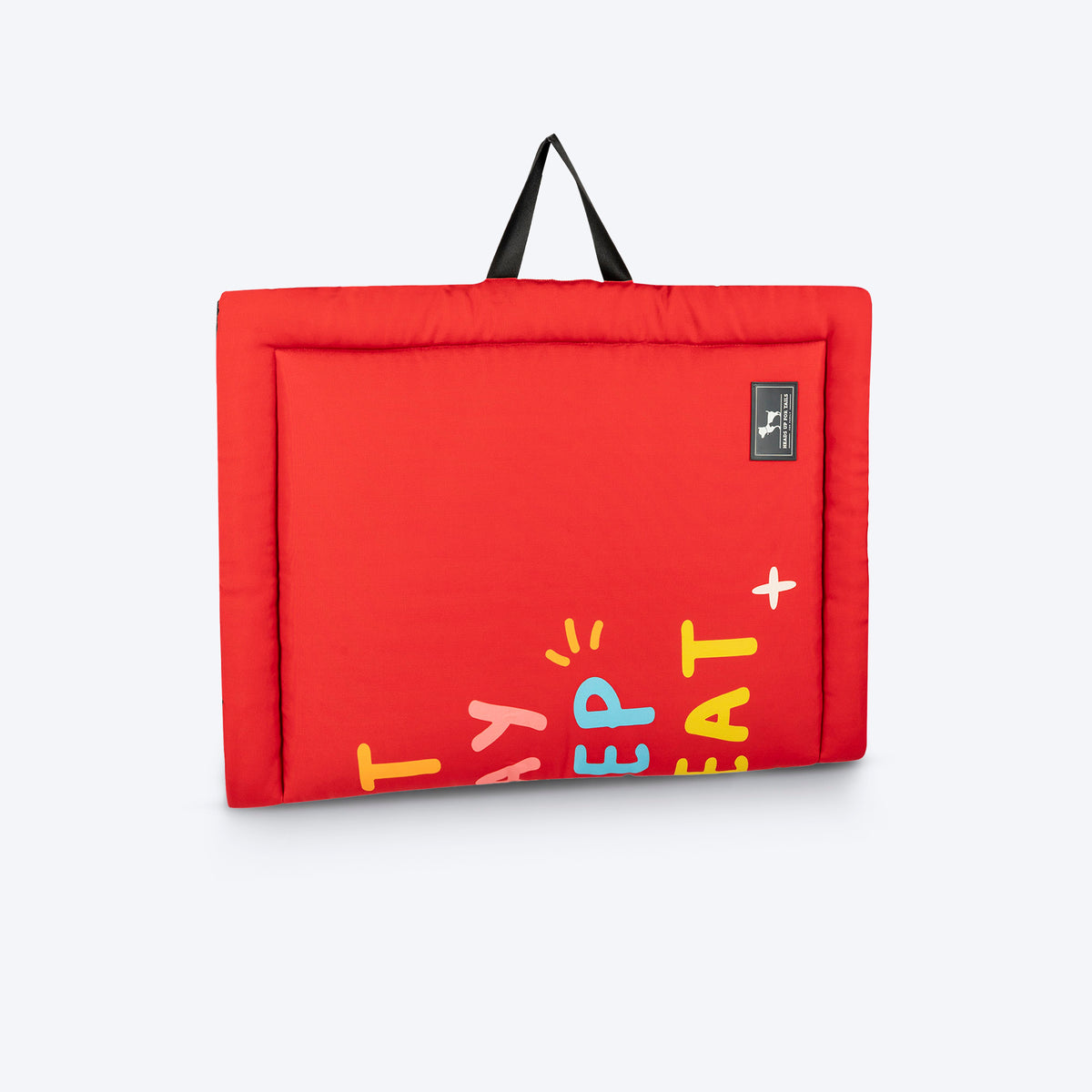 HUFT Eat Sleep Play Repeat Mat For Dog - Red - Heads Up For Tails
